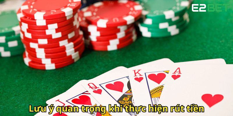 Luu y quan trong khi thuc hien rut tien